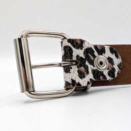 Echtledergürtel - Cracked Leather - B809 - Leopard M