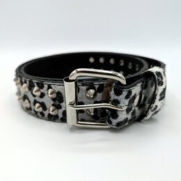 Nietengürtel - Gürtel mit silbernen...