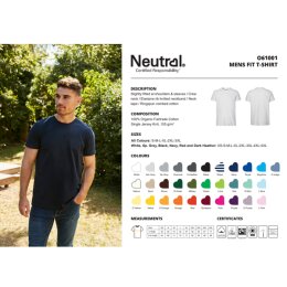 Neutral - Mens Fit T-Shirt (O61001) - dark heather 4XL