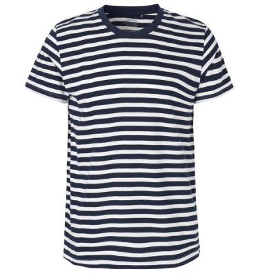 Neutral - Mens Fit T-Shirt (O61001) - white - navy (striped) L