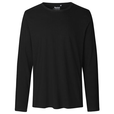 Neutral - Mens Long  Sleeve T-Shirt (O61050) - black XL