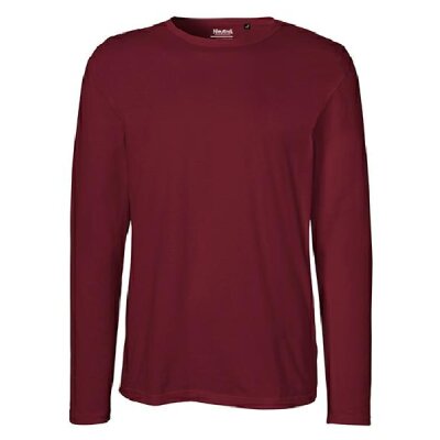 Neutral - Mens Long  Sleeve T-Shirt (O61050) - bordeaux L