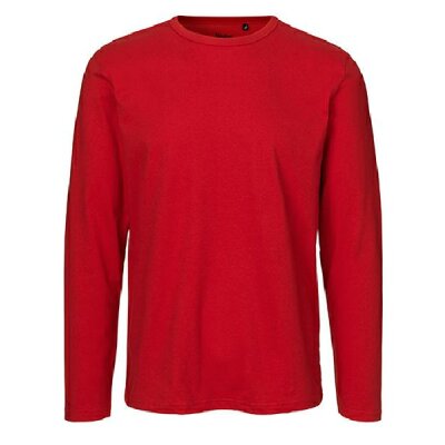 Neutral - Mens Long  Sleeve T-Shirt (O61050) - red L