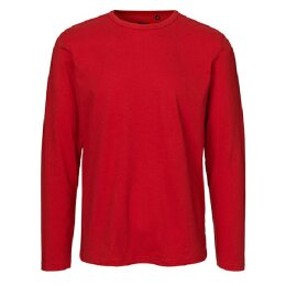 Neutral - Mens Long  Sleeve T-Shirt (O61050) - red L