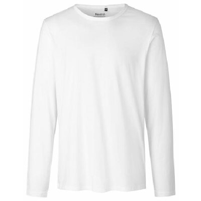Neutral - Mens Long  Sleeve T-Shirt (O61050) - white M