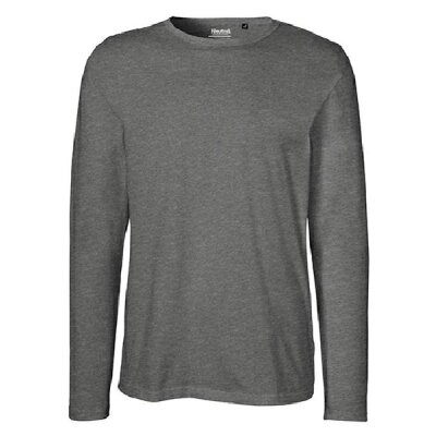 Neutral - Mens Long  Sleeve T-Shirt (O61050) - dark heather