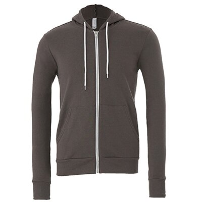 Bella + Canvas - 3739 Unisex Poly-Cotton Fleece Full-Zip Hoodie - asphalt (solid)