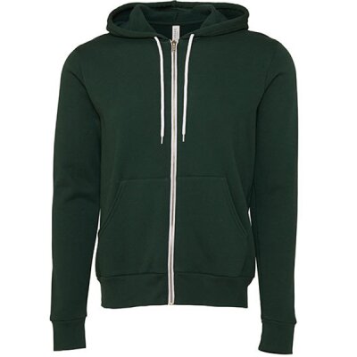 Bella + Canvas - 3739 Unisex Poly-Cotton Fleece Full-Zip Hoodie - forest L