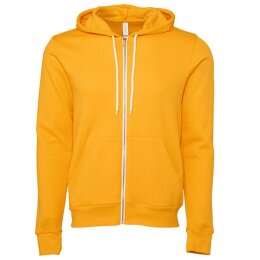 Bella + Canvas - 3739 Unisex Poly-Cotton Fleece Full-Zip Hoodie - gold L