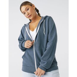 Bella + Canvas - 3739 Unisex Poly-Cotton Fleece Full-Zip Hoodie - gold L