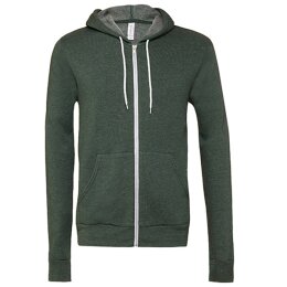 Bella + Canvas - 3739 Unisex Poly-Cotton Fleece Full-Zip...