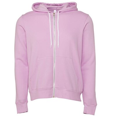 Bella + Canvas - 3739 Unisex Poly-Cotton Fleece Full-Zip Hoodie - lilac