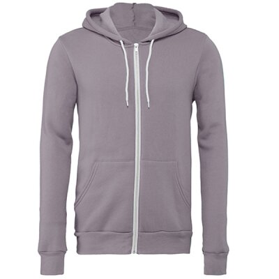 Bella + Canvas - 3739 Unisex Poly-Cotton Fleece Full-Zip Hoodie - storm