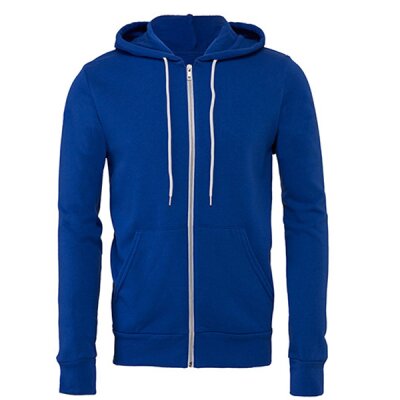 Bella + Canvas - 3739 Unisex Poly-Cotton Fleece Full-Zip Hoodie - true royal