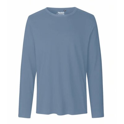 Neutral - Mens Long  Sleeve T-Shirt (O61050) - dusty indigo