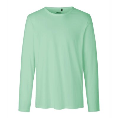 Neutral - Mens Long  Sleeve T-Shirt (O61050) - dusty mint