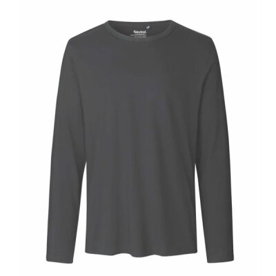 Neutral - Mens Long  Sleeve T-Shirt (O61050) - charcoal