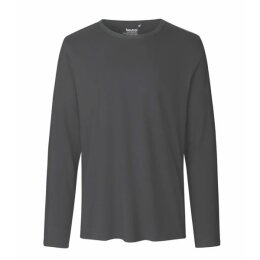 Neutral - Mens Long  Sleeve T-Shirt (O61050) - charcoal L