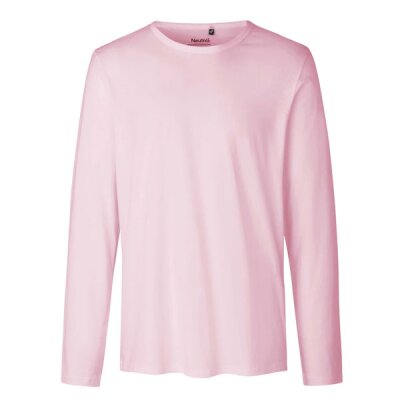 Neutral - Mens Long  Sleeve T-Shirt (O61050) - light pink