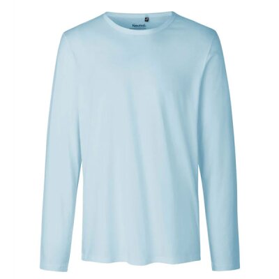 Neutral - Mens Long  Sleeve T-Shirt (O61050) - light blue L