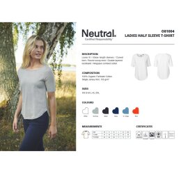 Neutral - Ladies Half Sleeve T-Shirt (O81004) - dusty indigo L