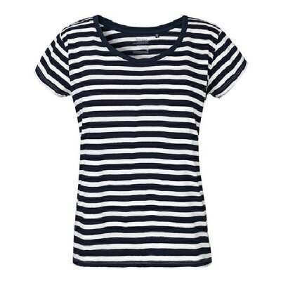 Neutral - Ladies Loose Fit T-Shirt (O81003) - white - navy (striped) S