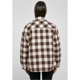 Urban Classics - TB4007 Ladies Flanell Padded Overshirt - pink/brown