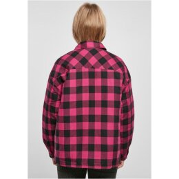 Urban Classics - TB4007 Ladies Flanell Padded Overshirt - wildviolet/black
