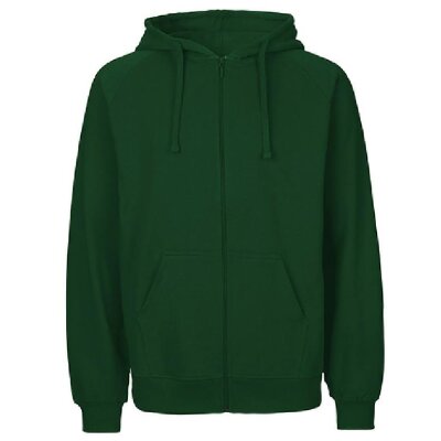Neutral - Unisex Tiger Hoodie with Zip (T63301) - bottle green  L