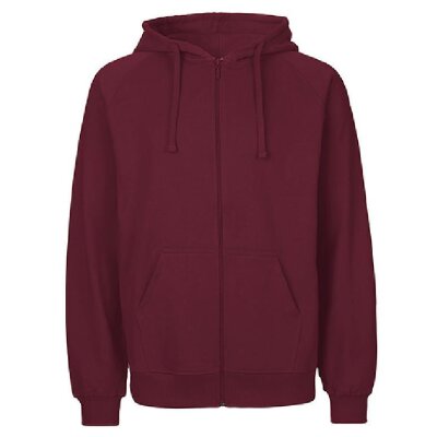 Neutral - Unisex Tiger Hoodie with Zip (T63301) - bordeaux