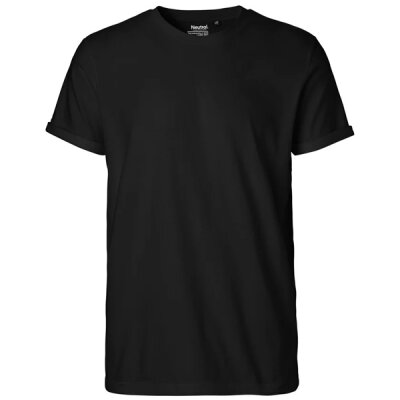 Neutral - Mens  Roll Up Sleeve T-Shirt (O60012) - black