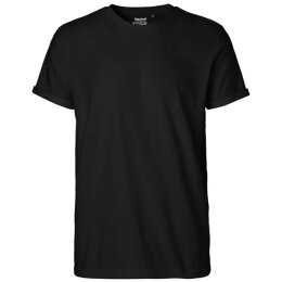 Neutral - Mens  Roll Up Sleeve T-Shirt (O60012) - black