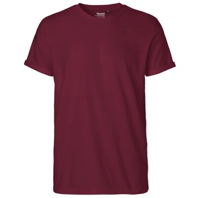 Neutral - Mens  Roll Up Sleeve T-Shirt (O60012) - bordeaux