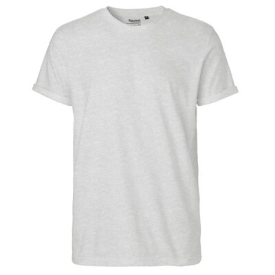 Neutral - Mens  Roll Up Sleeve T-Shirt (O60012) - ash grey