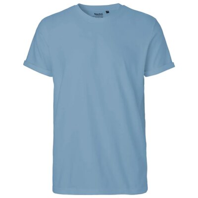 Neutral - Mens  Roll Up Sleeve T-Shirt (O60012) - dusty indigo