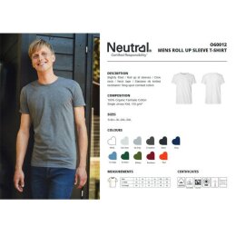 Neutral - Mens  Roll Up Sleeve T-Shirt (O60012) - bottle green 3XL