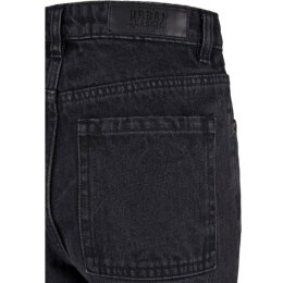 Urban Classics - TB6815 - Ladies Cropped Straight Leg Denim Pants - black washed