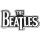 The Beatles - Drop T Logo Die Cut white on black - Patch (Aufnäher)