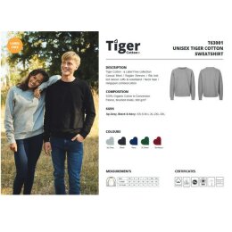 Neutral - Unisex Tiger Cotton Hoodie (T63101) - black