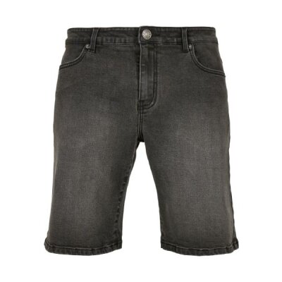 Urban Classics - TB4156 - Relaxed Fit Jeans Shorts - real black washed 36