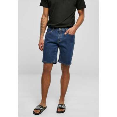 Urban Classics - TB4156 - Relaxed Fit Jeans Shorts - mid indigo washed