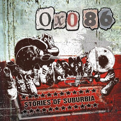 OXO 86 - STORIES OF SUBURBIA - CLEAR-RED W/ WHITE SPLATTER - LP