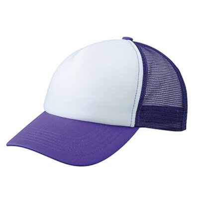 Myrtle Beach - 5-Panel Polyester Mesh Cap - MB070 - Trucker Cap - lilac / white / lilac