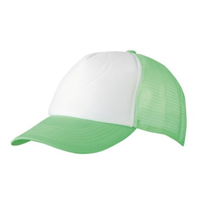 Myrtle Beach - 5-Panel Polyester Mesh Cap - MB070 - Trucker Cap - neon green / white / neon green