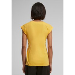 Build Your Brand - Ladies Extended Shoulder Tee (BY021) - dimyellow XS