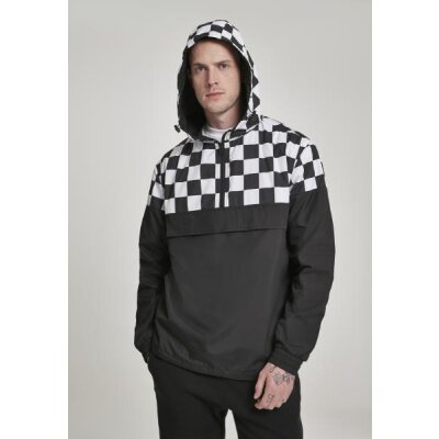 Urban Classics - Check Pull Over Jacket (TB2749) - black/chess M