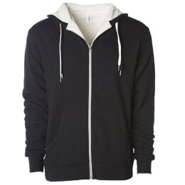 Independent - Unisex Sherpa Lined Zip Hooded Jacket -...