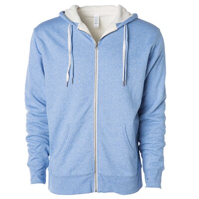 Independent - Unisex Sherpa Lined Zip Hooded Jacket - NP352 - sky heather/natural XL