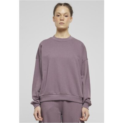 Urban Classics - Ladies Oversized Light Terry Crewneck (TB6855) - fadedpurple XS