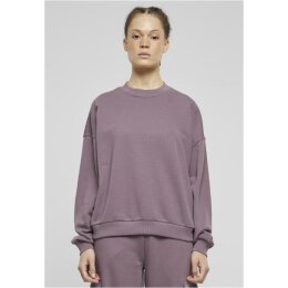Urban Classics - Ladies Oversized Light Terry Crewneck (TB6855) - fadedpurple XS